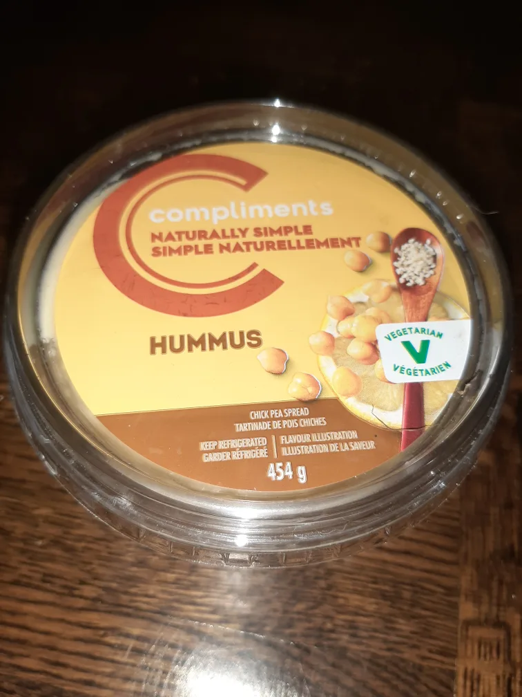 Compliments Naturally Simple Hummus - 454g thumbnail