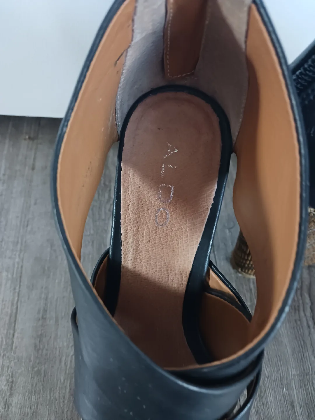 ALDO Black Wedge Heels image indicator(2)