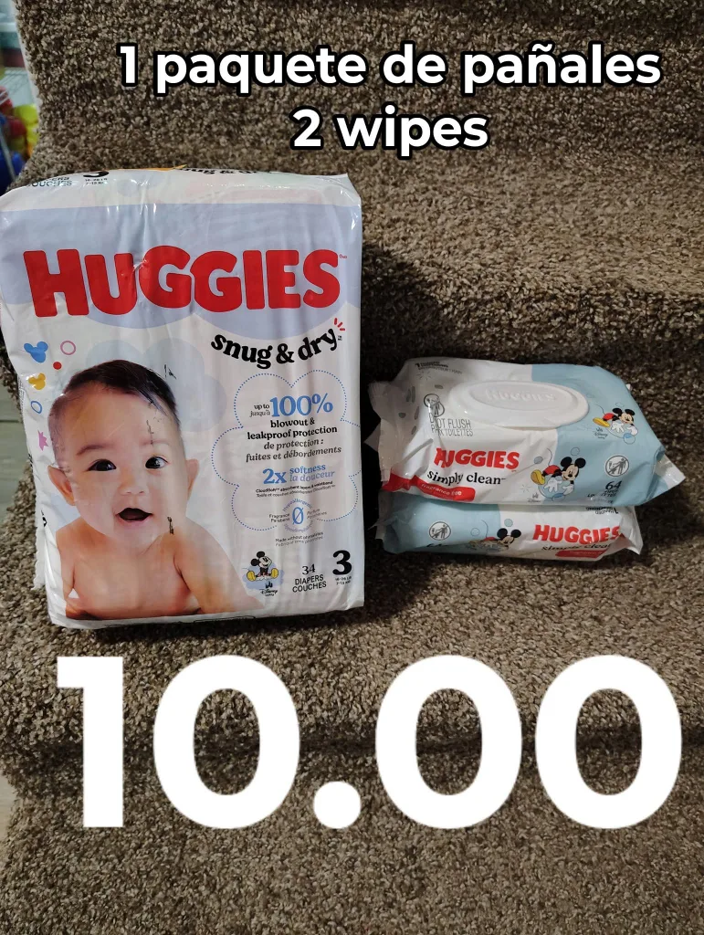 Huggies Snug & Dry Diapers num 3 + 2 Wipes thumbnail