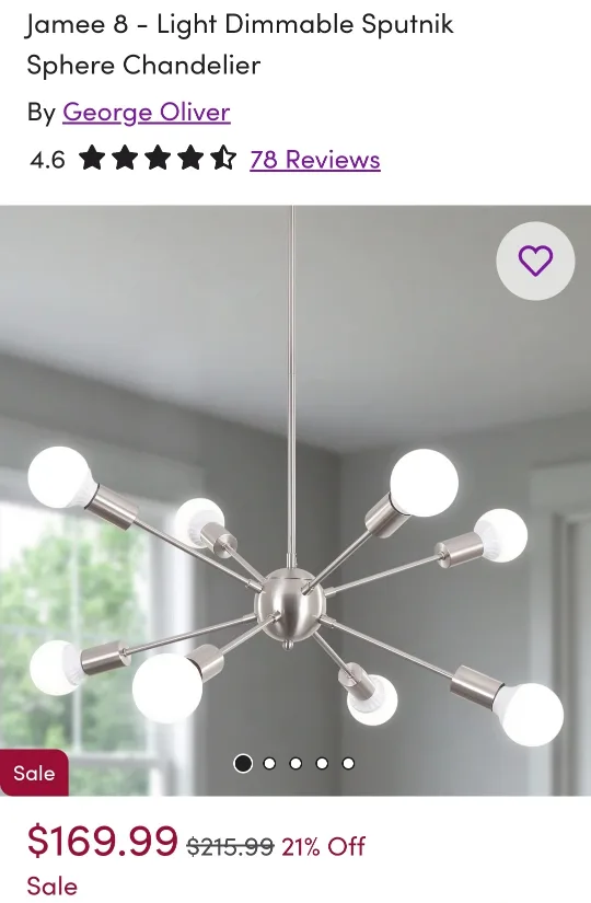 Modern Sputnik Style Chandelier"🧡" image indicator(3)
