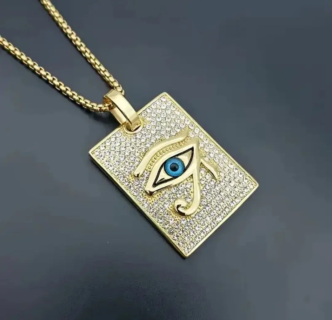 Gold Eye of Horus Pendant Necklace image indicator(2)