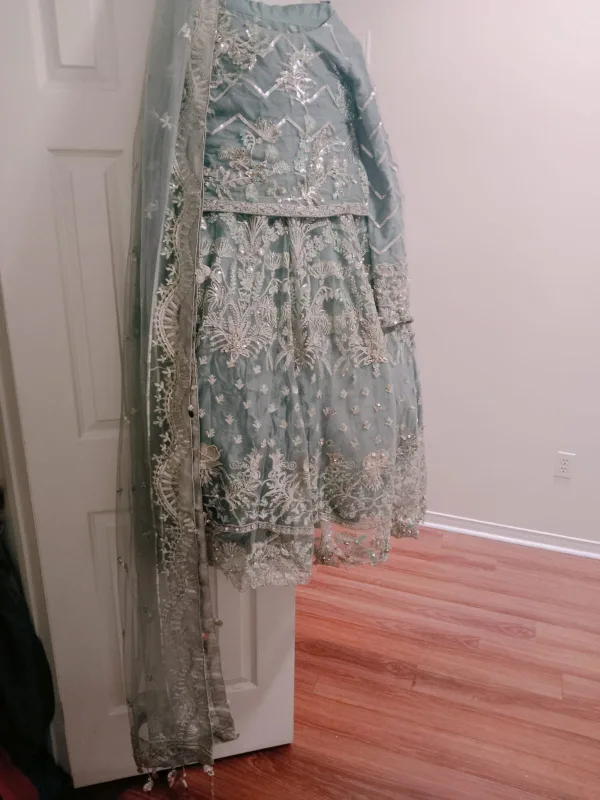 Blue Embroidered Lehenga Choli Set image indicator(5)