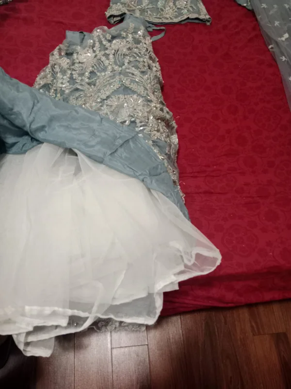 Blue Embroidered Lehenga Choli Set image indicator(6)