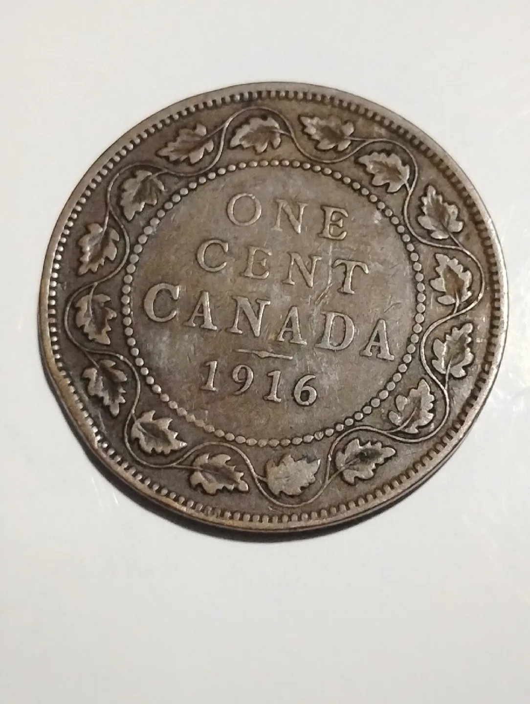 1916 Canadian One Cent Coin thumbnail