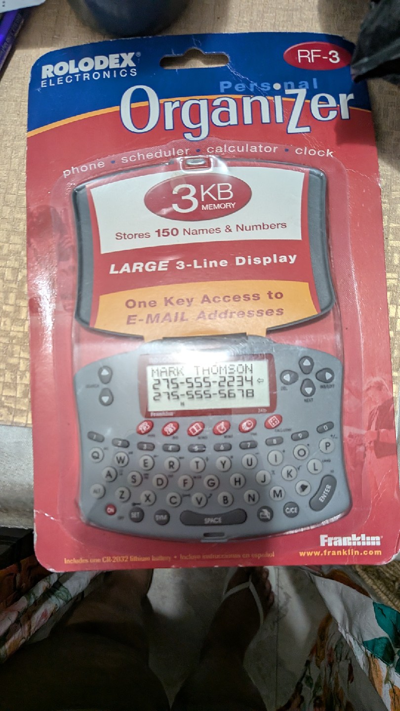 Rolodex Personal Organizer RF-3 - New!