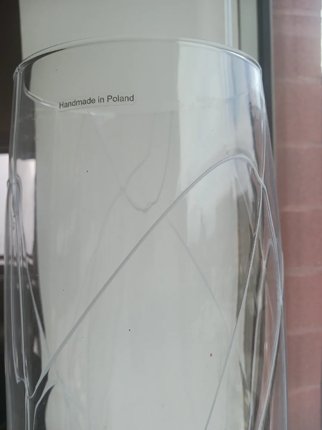 Modern Abstract Art Glass Vase – Handmade in Poland Swirl Design image indicator(4)