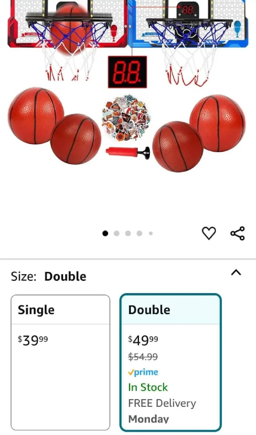 Rival Basketball Slam Dunk Set - Double Hoop image indicator(3)