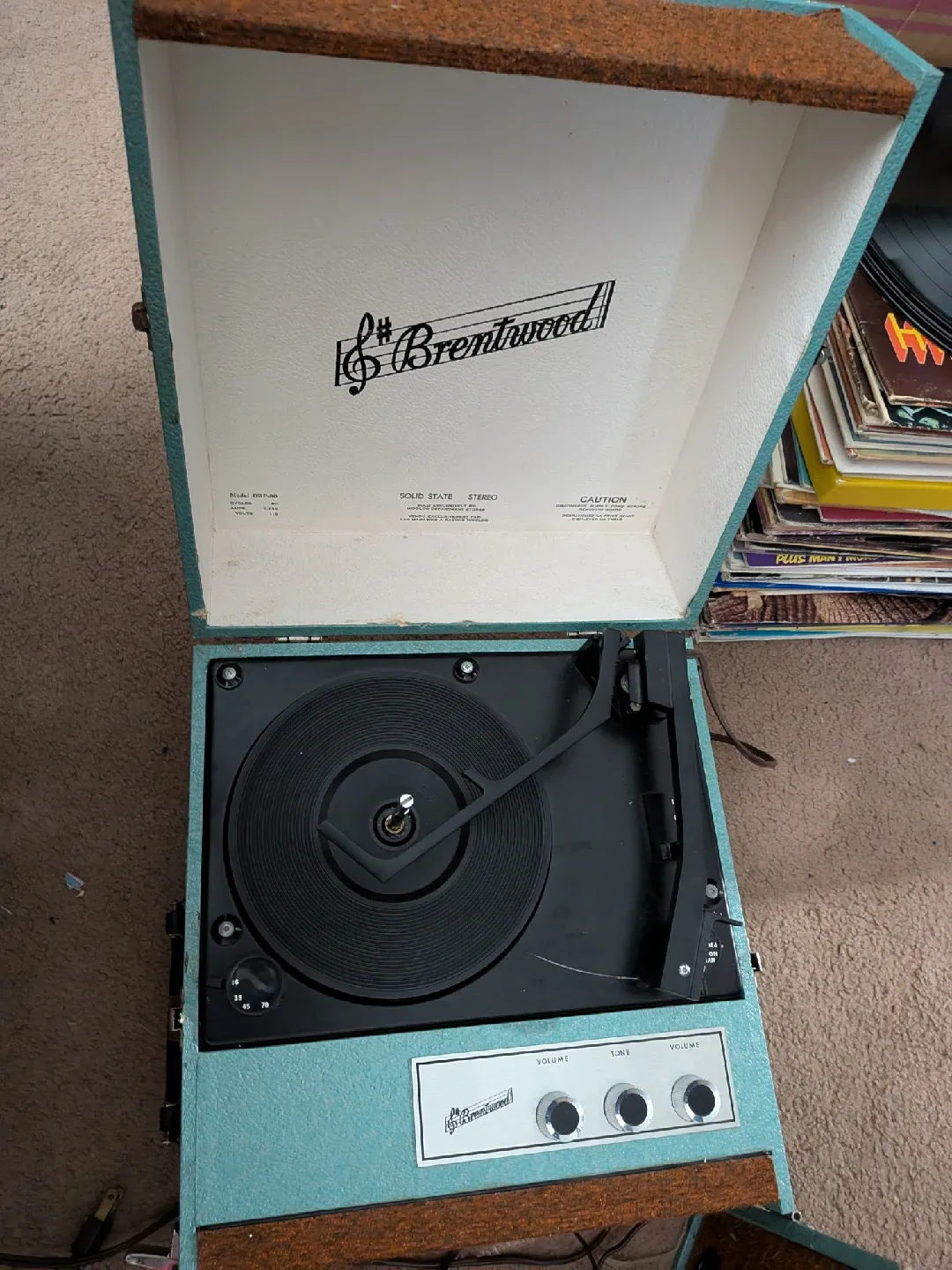 Vintage Vinyl Records & Record Player image indicator(6)