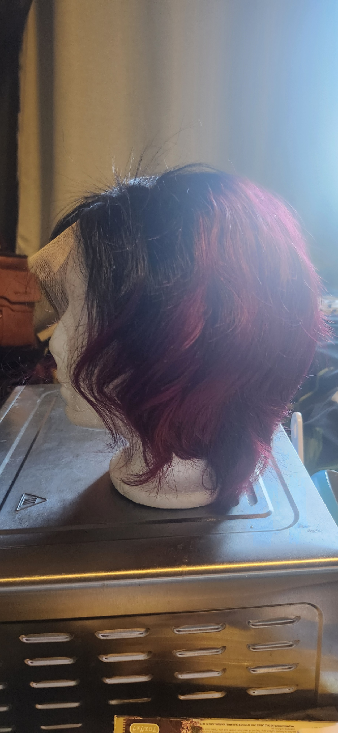 Burgundy & Black Short Wig