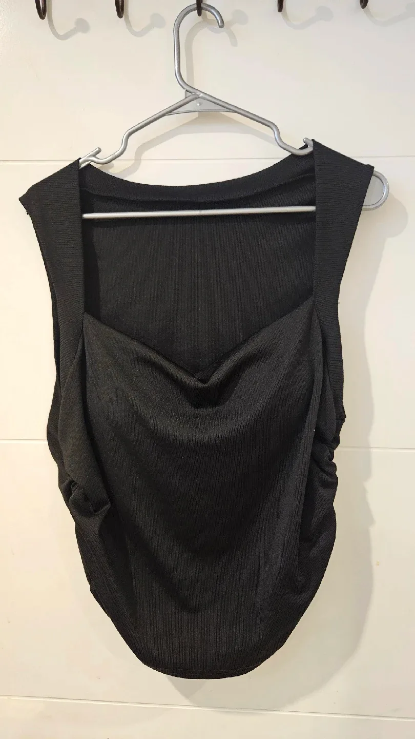 Plus Black Sleeveless Top