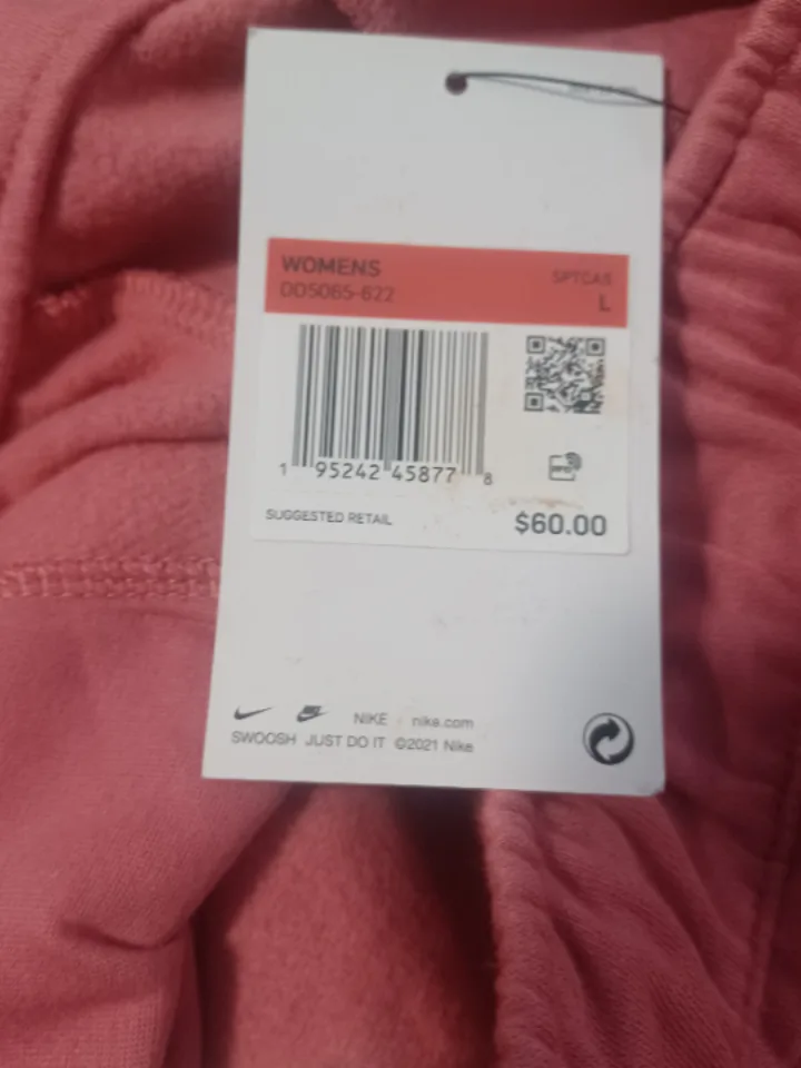 Nike Women's Mid Rise Sweatpants Icon Clash Pink Size Large image indicator(4)