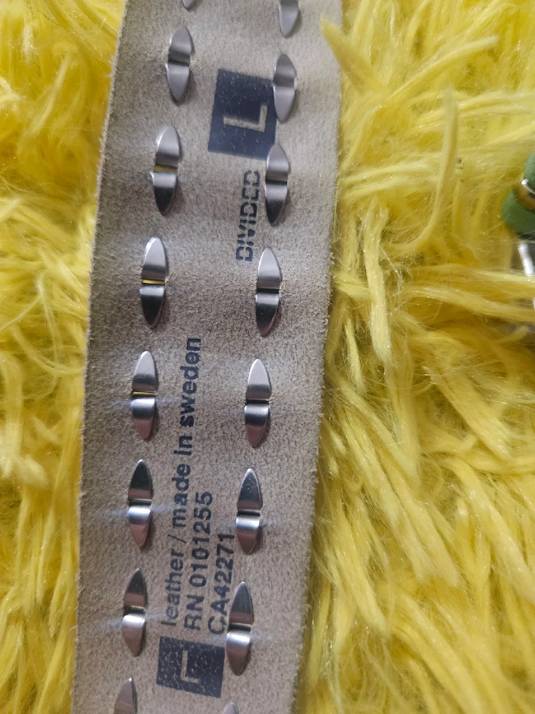 Light Blue Leather Belt w/ Silver  Studs image indicator(2)