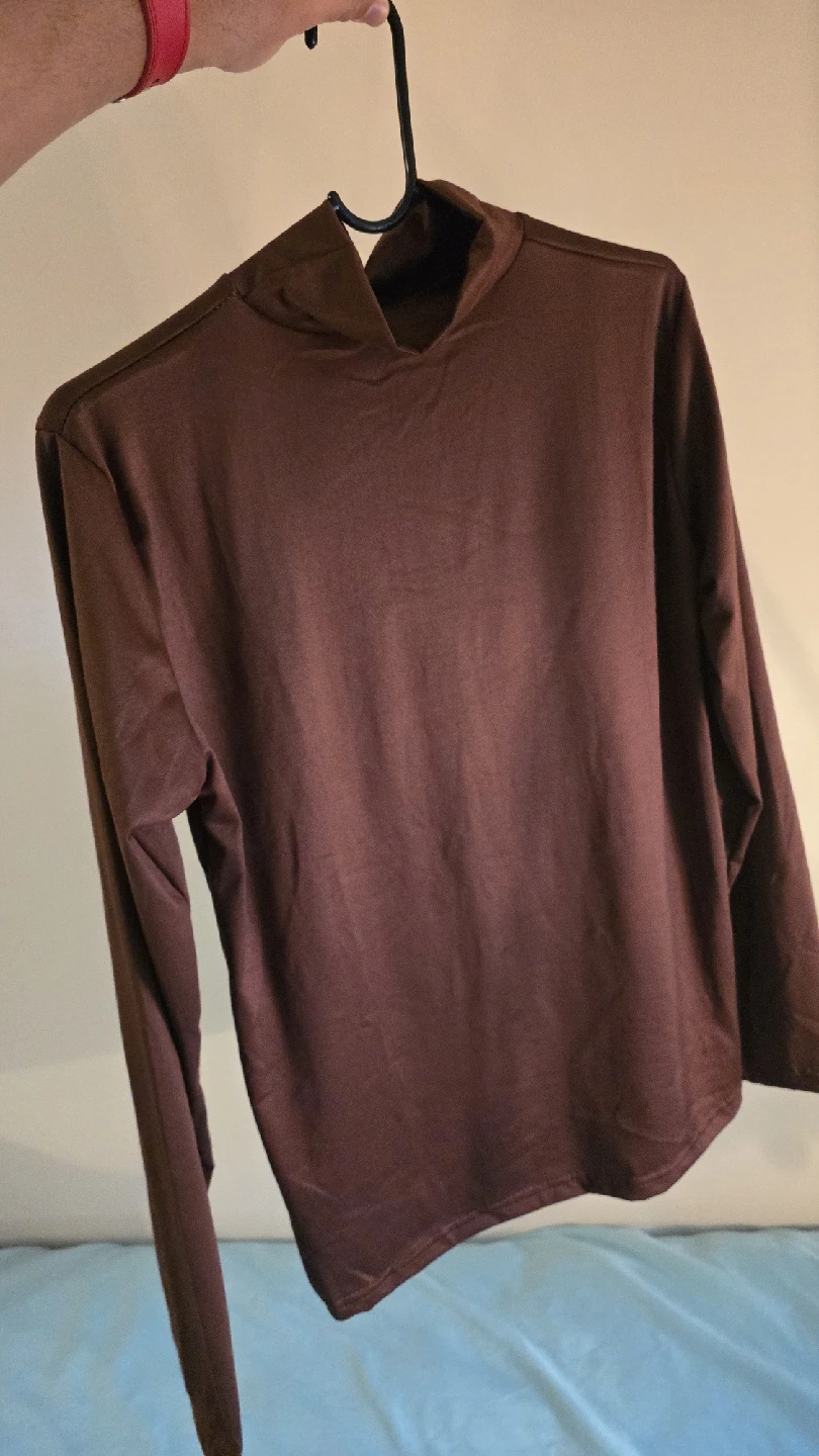 Brown Long Sleeve Turtleneck cuello tortuga- Size Large - photo 2