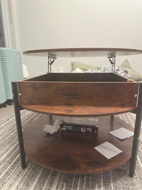 Lift Top Coffee Table with Hidden Compartment - photo 4