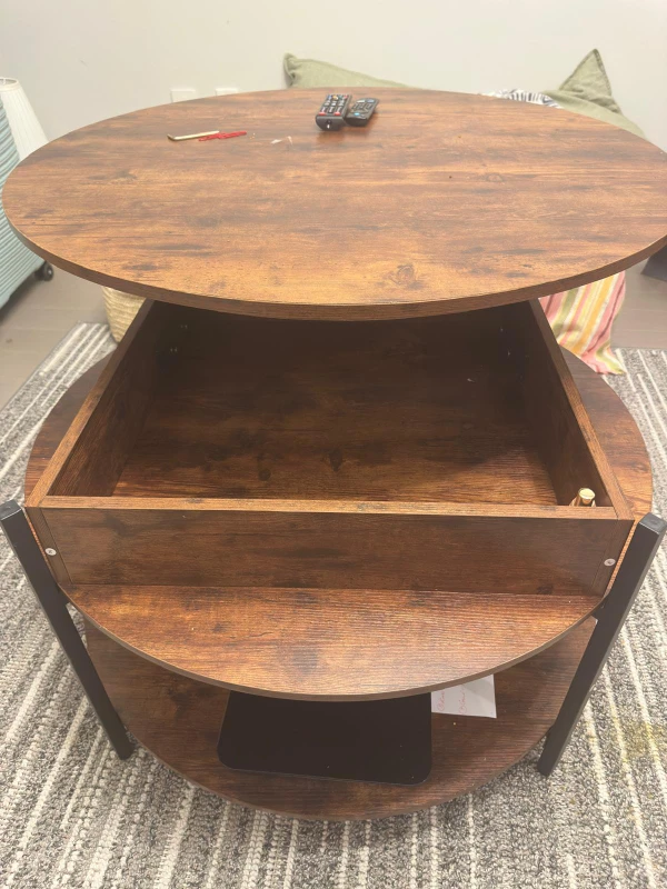 Lift Top Coffee Table with Hidden Compartment - photo 5