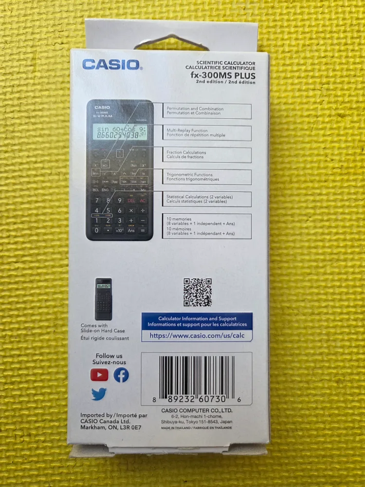 Casio fx-300MS PLUS Scientific Calculator - New in Box image indicator(2)