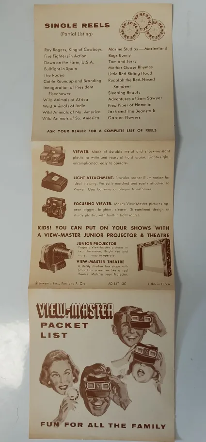 Vintage View-Master Stereoscope with Reels & Box image indicator(5)