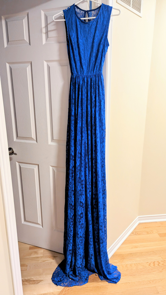 Blue Lace Maxi Dress