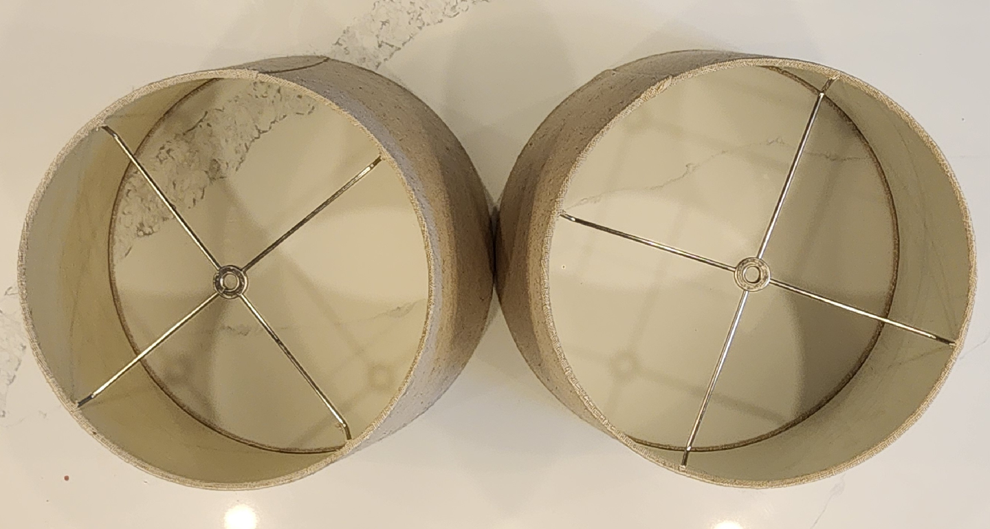 Pair of Beige Linen Lampshades - photo 4