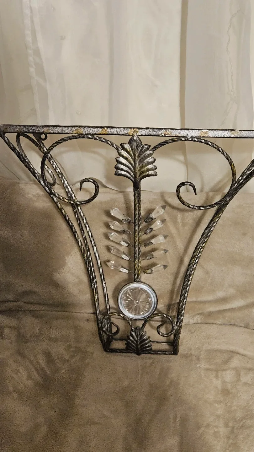 Metal Wall Shelf with Crystal Accents image indicator(2)