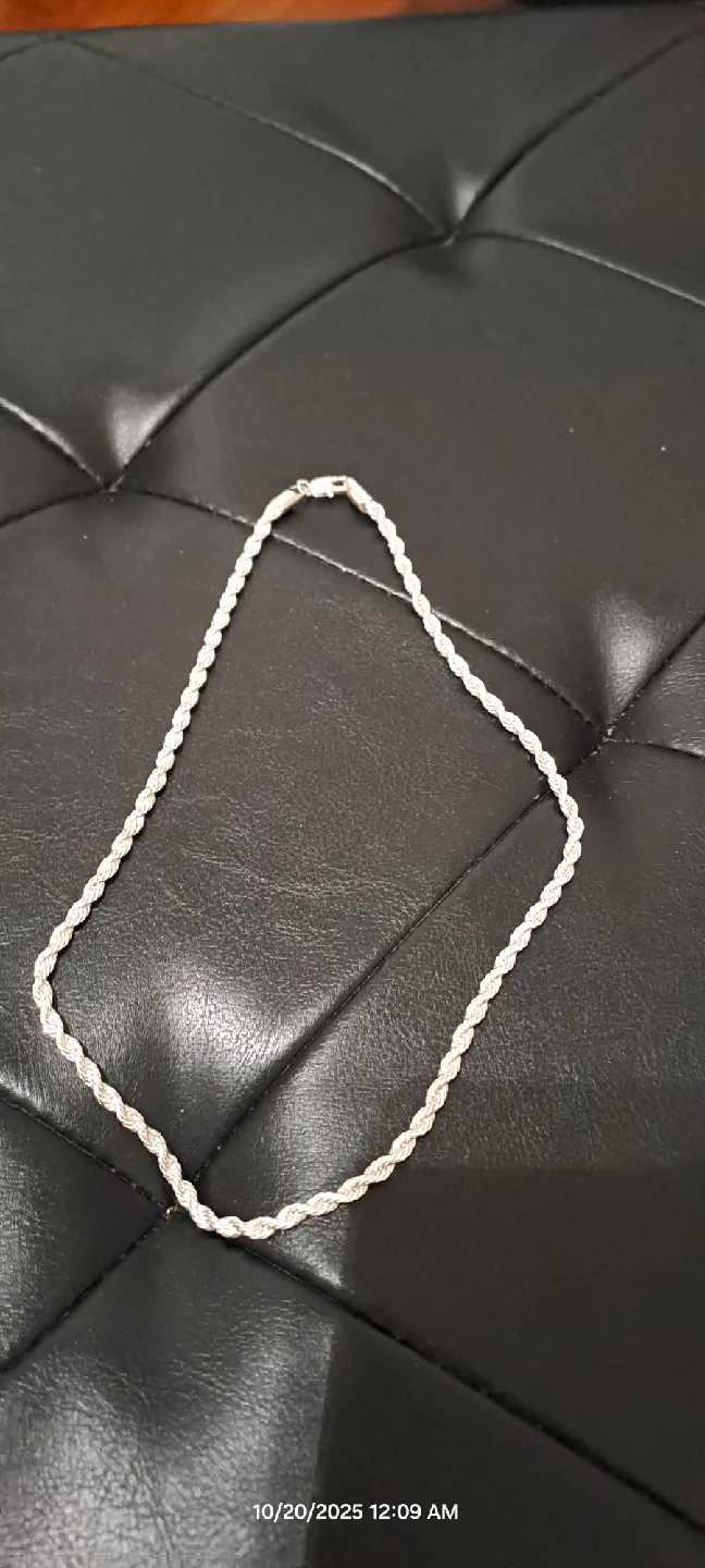 Sterling Silver 925 Rope Chain Necklace image indicator(5)