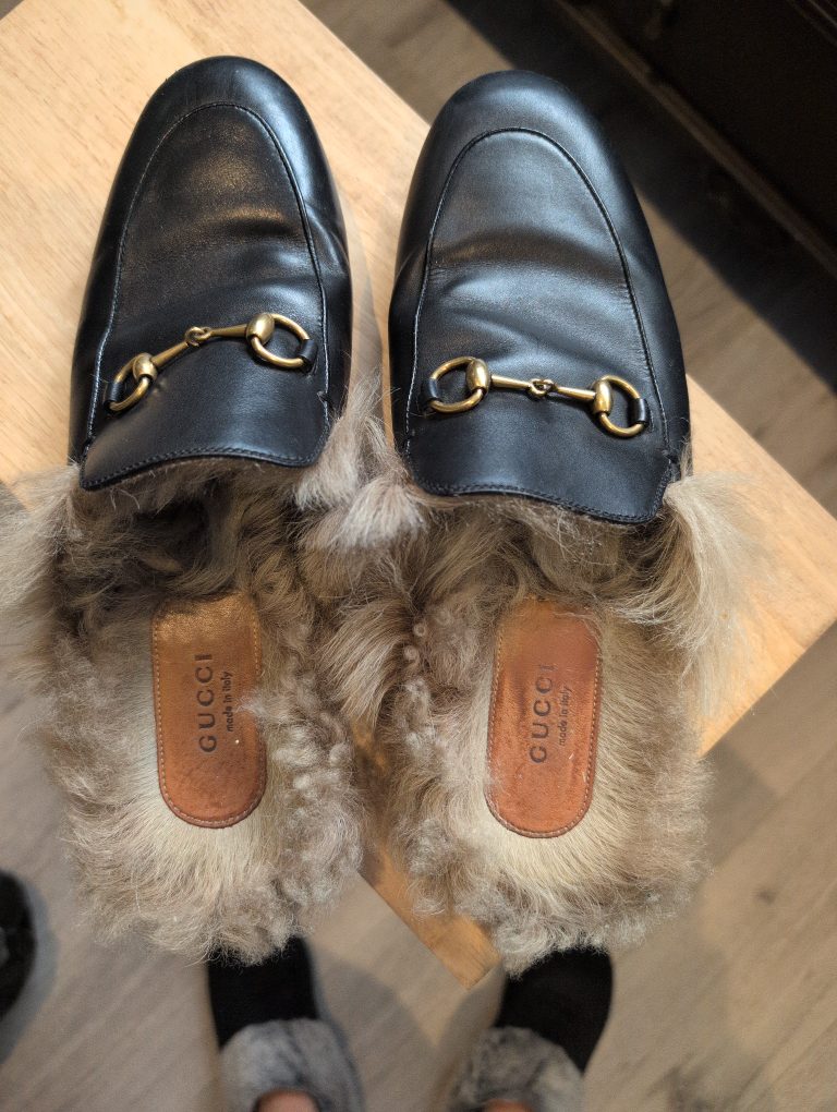 Gucci Princetown Leather Slipper Mule