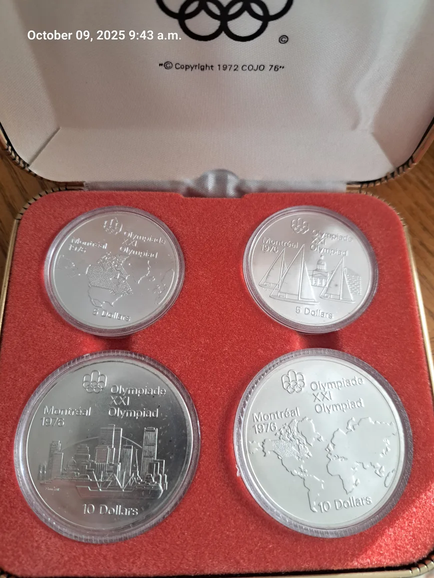 Montreal 1976 Olympiad Sterling Silver Coin Set image indicator(4)