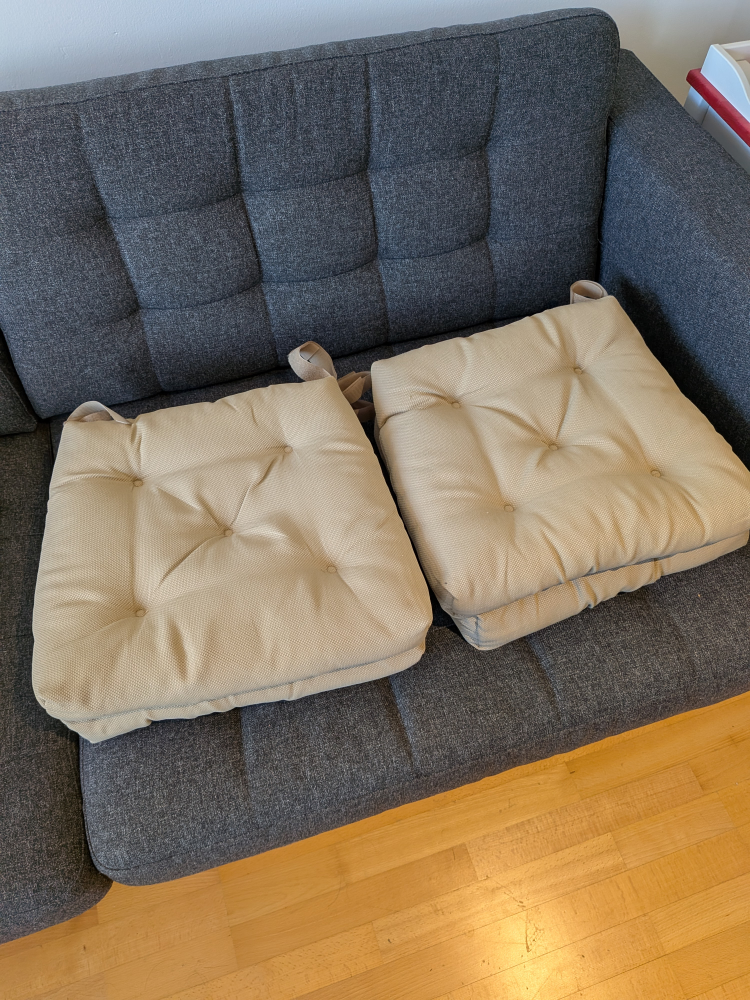 Set of 4 Beige Seat Cushions IKEA - photo 2