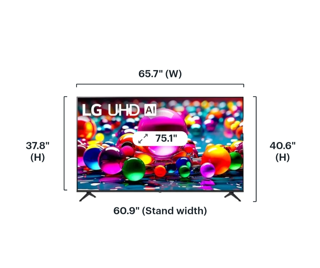 LG 75" UHD AI TV - Like New! - photo 5