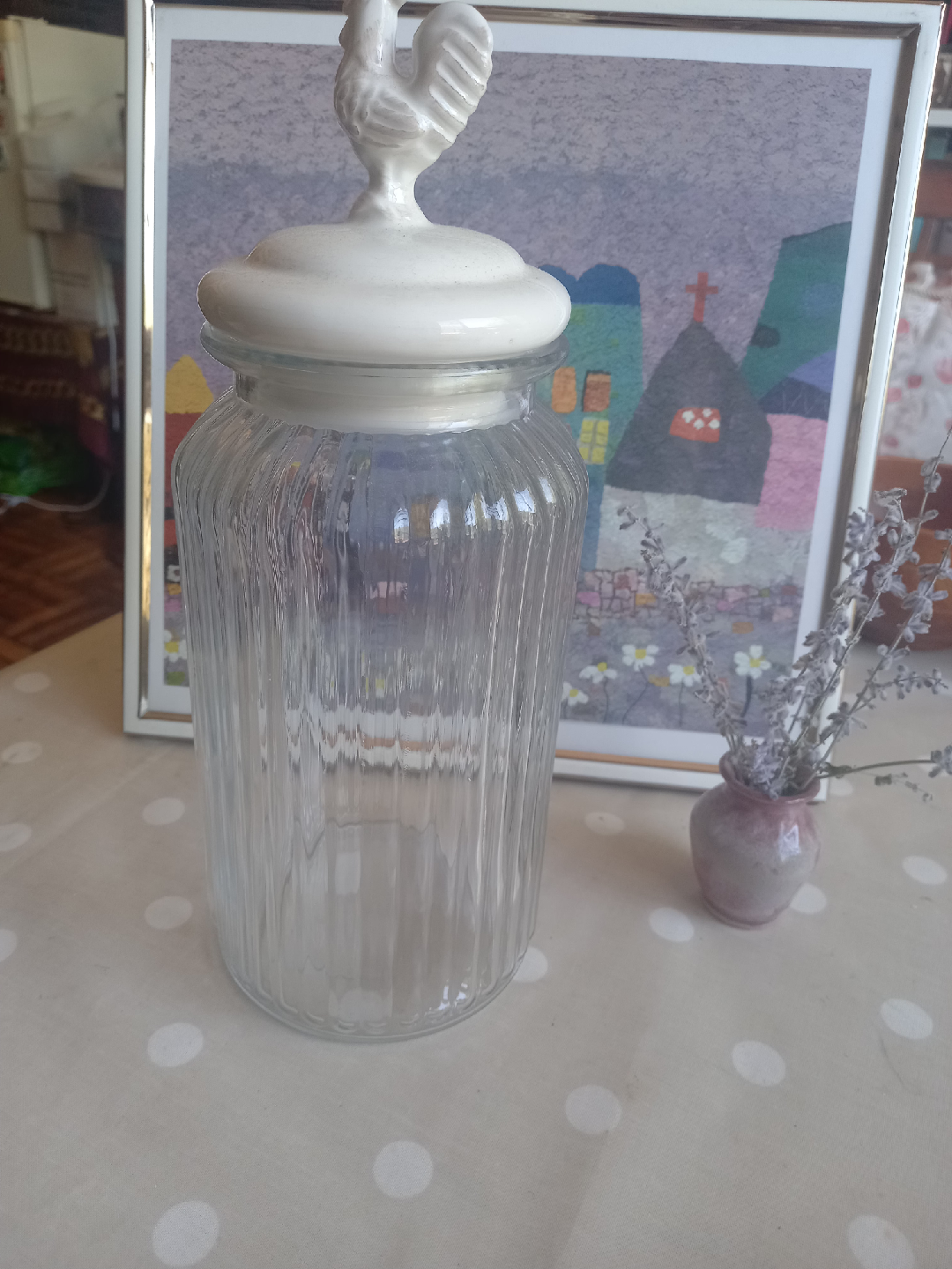 Glass Jar with Rooster Lid - photo 3