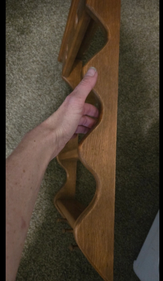 Wooden Wall Shelf with Heart Cutouts - photo 4