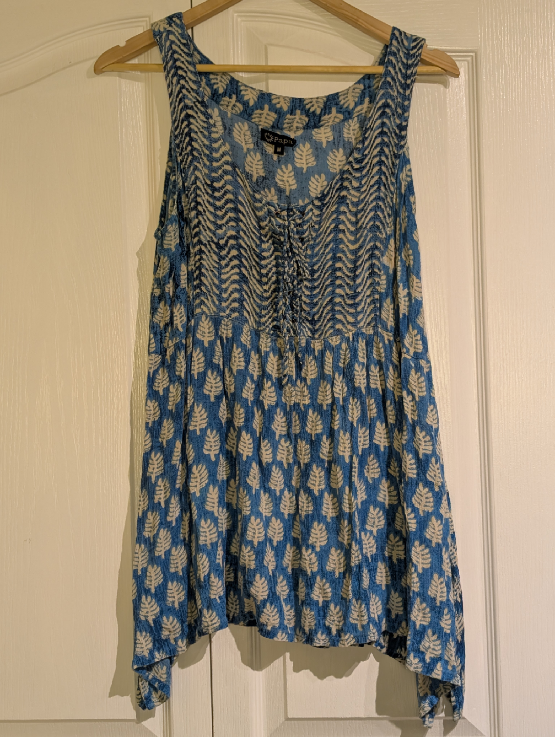 Papa Sleeveless Top - Size Medium