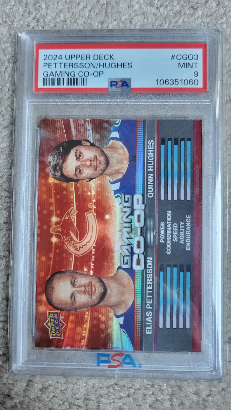 2024 Upper Deck Pettersson/Hughes Gaming Co-Op Card thumbnail