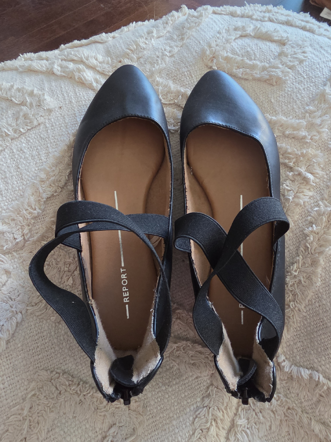 Report Black Ballet Flats