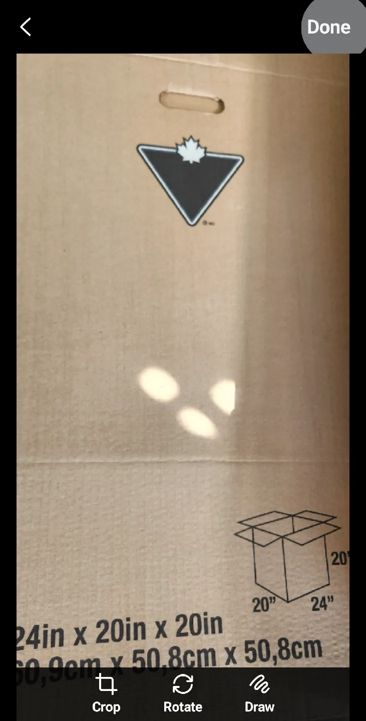 Used excellent condition Cardboard Box 24x20x20 inch thumbnail