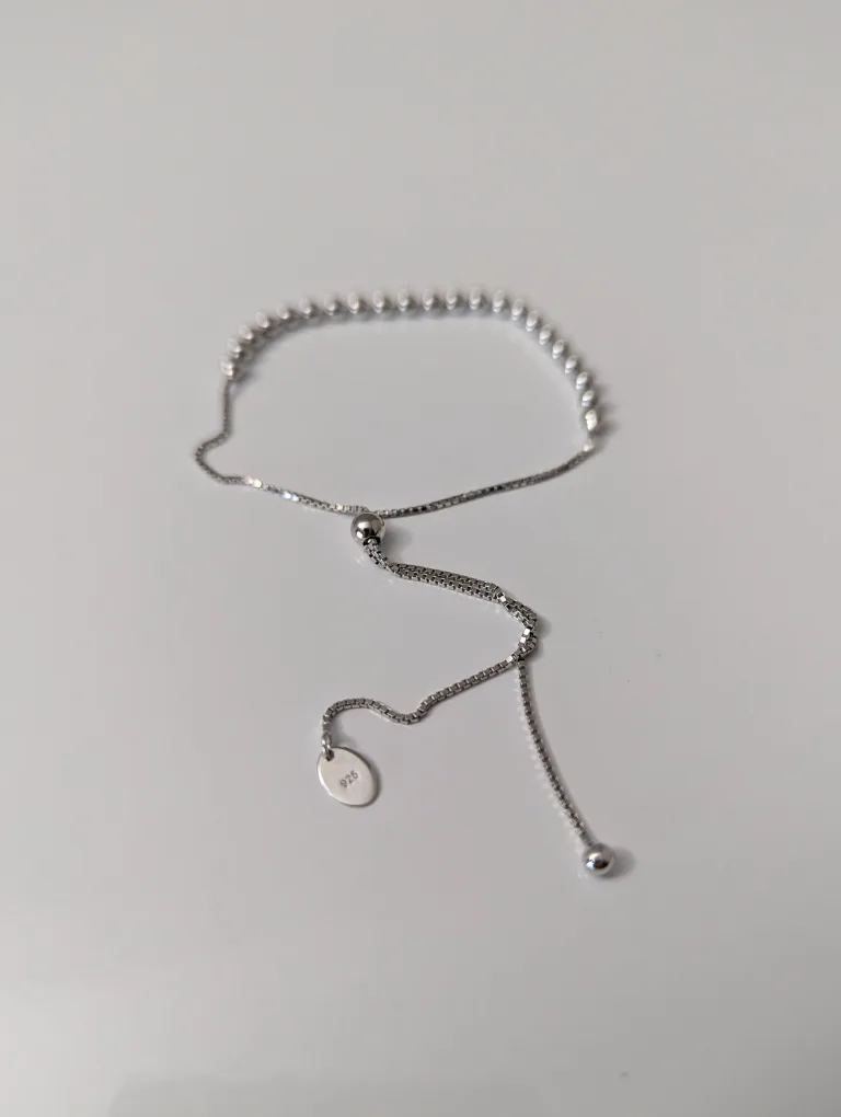 High Polished Beaded Bolo Bracelet - 925 Sterling Silver image indicator(2)