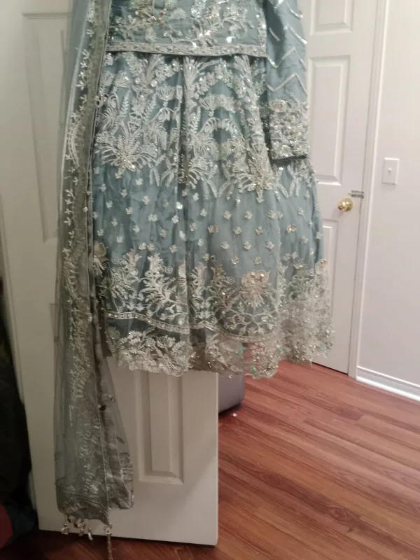 Blue Embroidered Lehenga Choli Set image indicator(4)