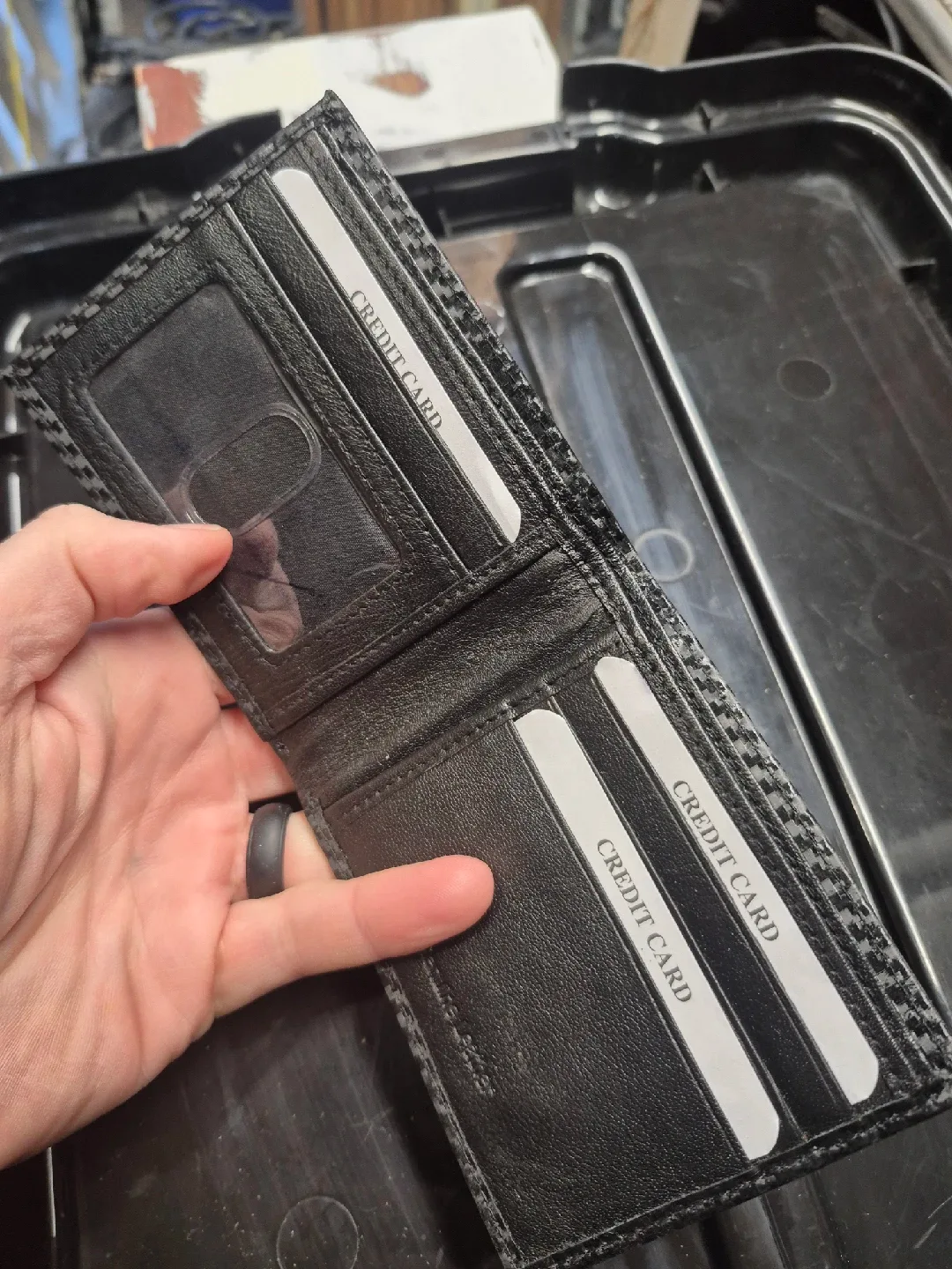Black Leather Wallet image indicator(3)