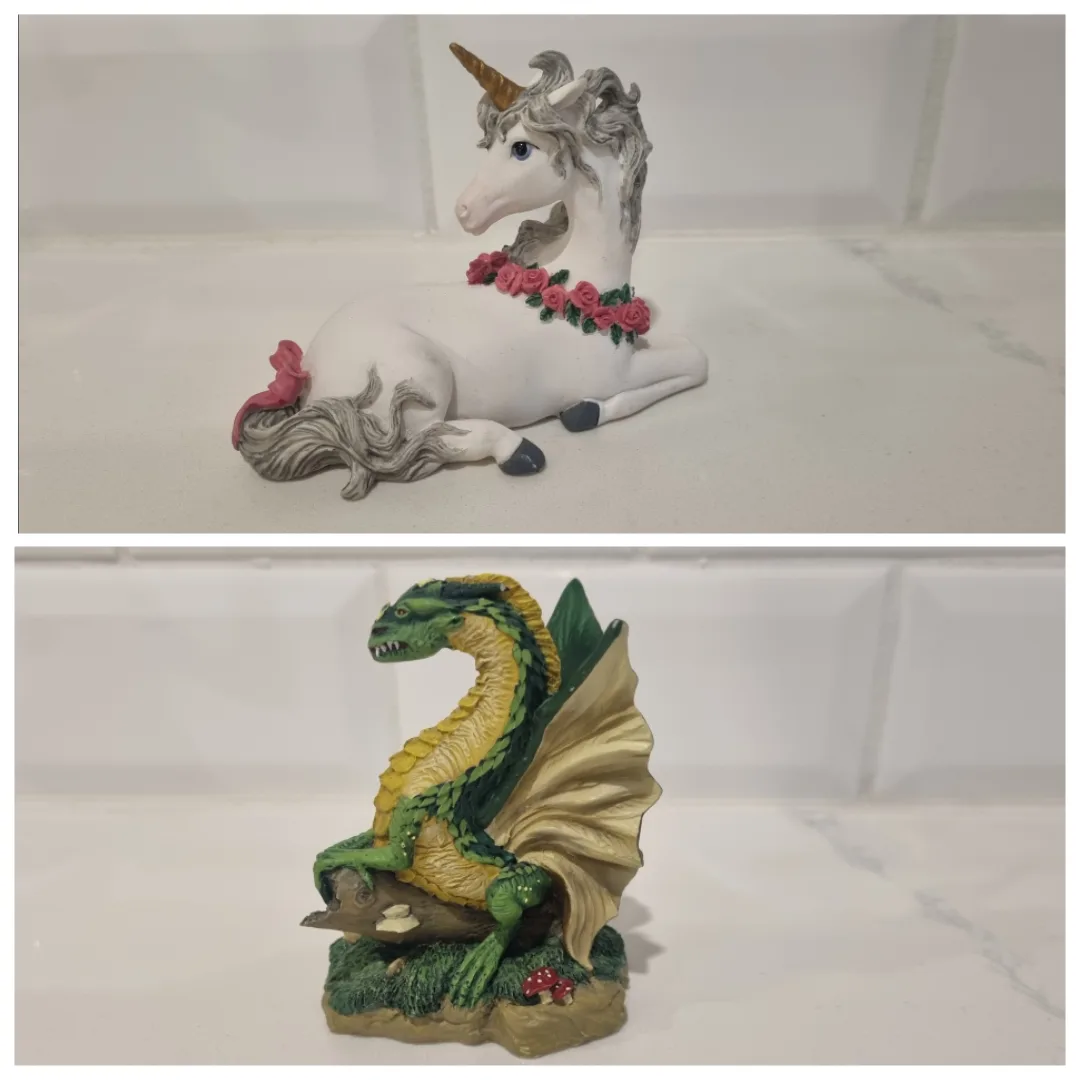 Unicorn & Dragon Figurines thumbnail