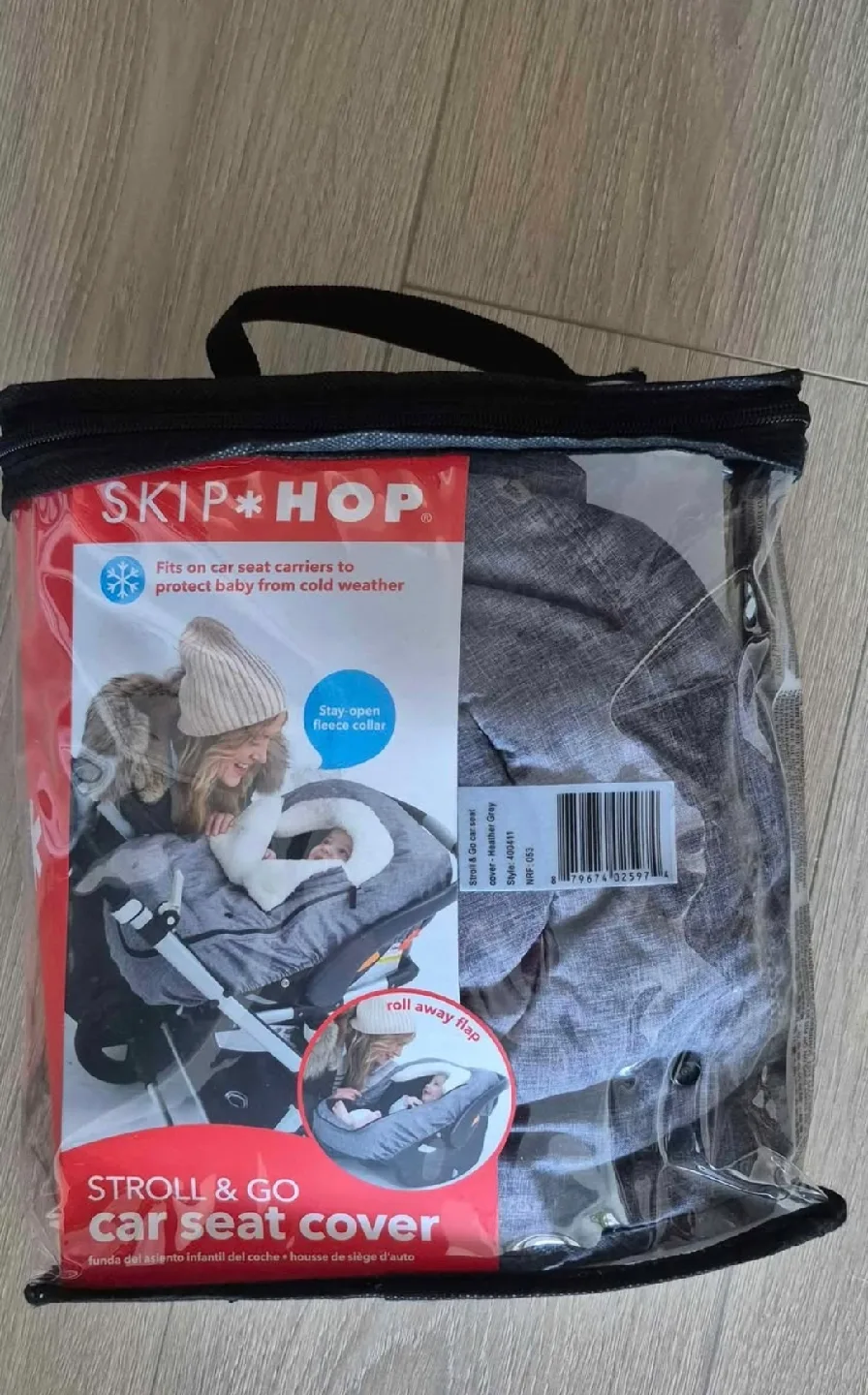 Skip Hop Stroll & Go Car Seat Cover - Heather Grey thumbnail