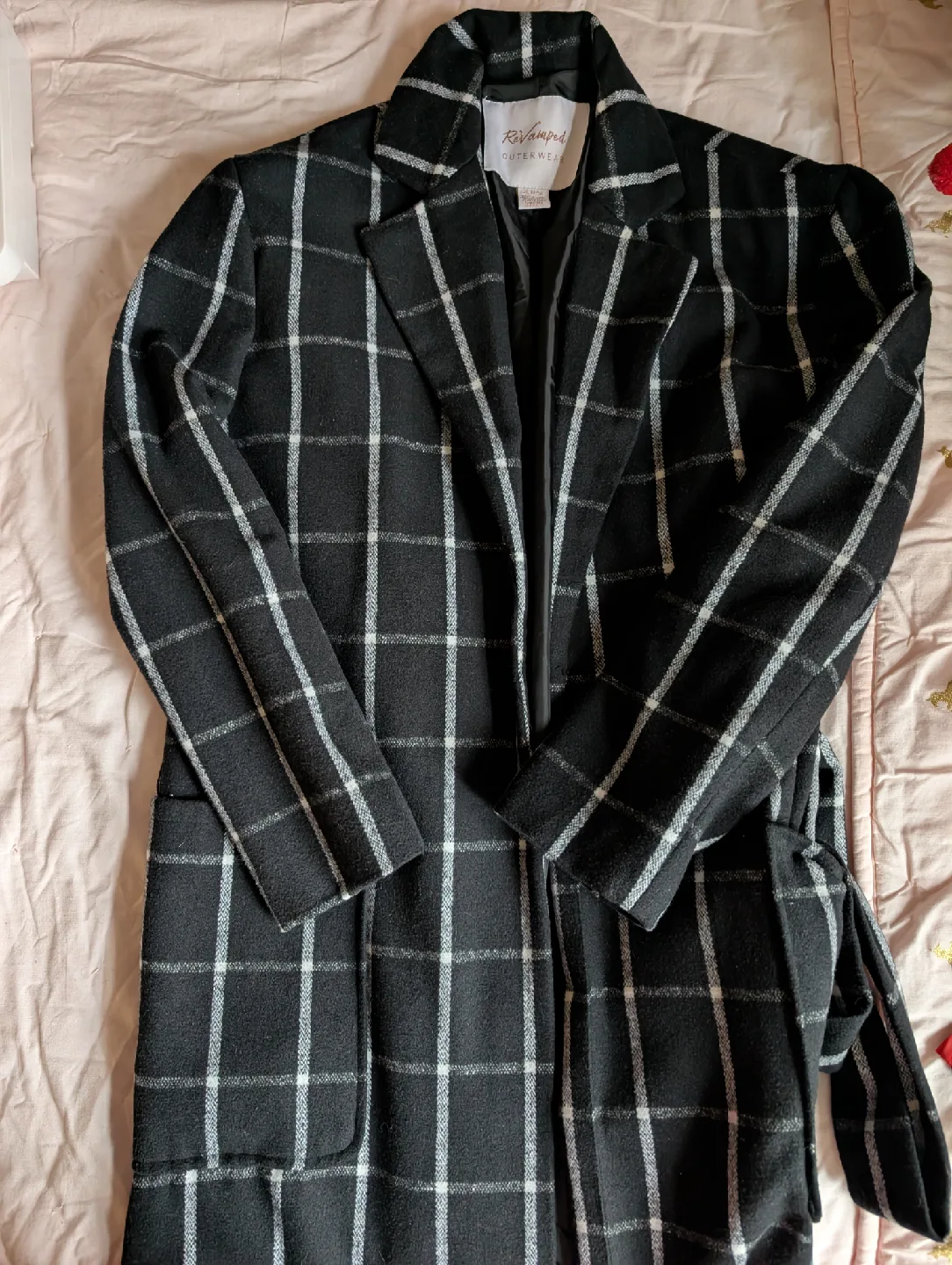 RV Rhapsody Black & White Plaid Coat thumbnail