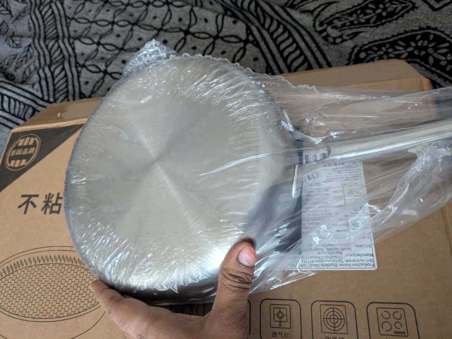 brand New 8 inch tri ply Stainless Steel  heavy weight Fryin pan image indicator(2)