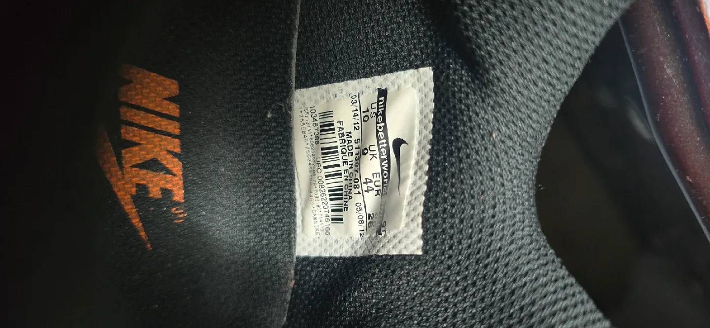 Nike Air Max 95 Black/Orange, Size 10 image indicator(3)