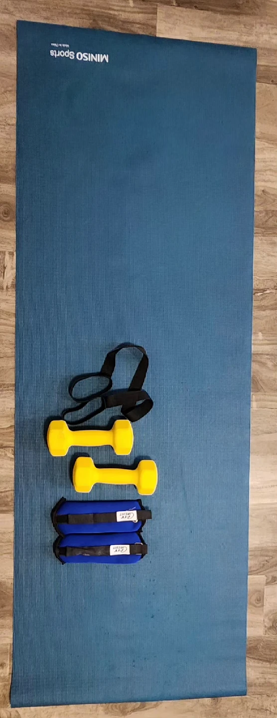 Yoga Mat, ankle Weights 1.1lb & 8lb Dumbbells