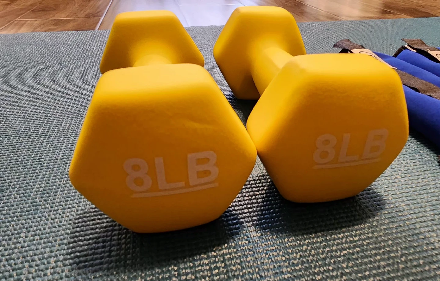 Yoga Mat, ankle Weights 1.1lb & 8lb Dumbbells - photo 2
