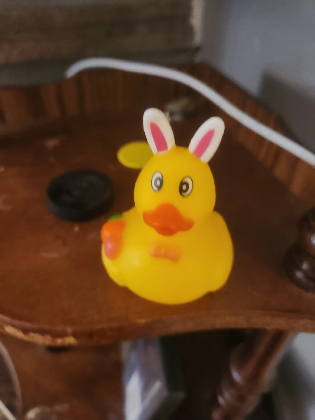 Yellow Rubber Duck with Bunny Ears