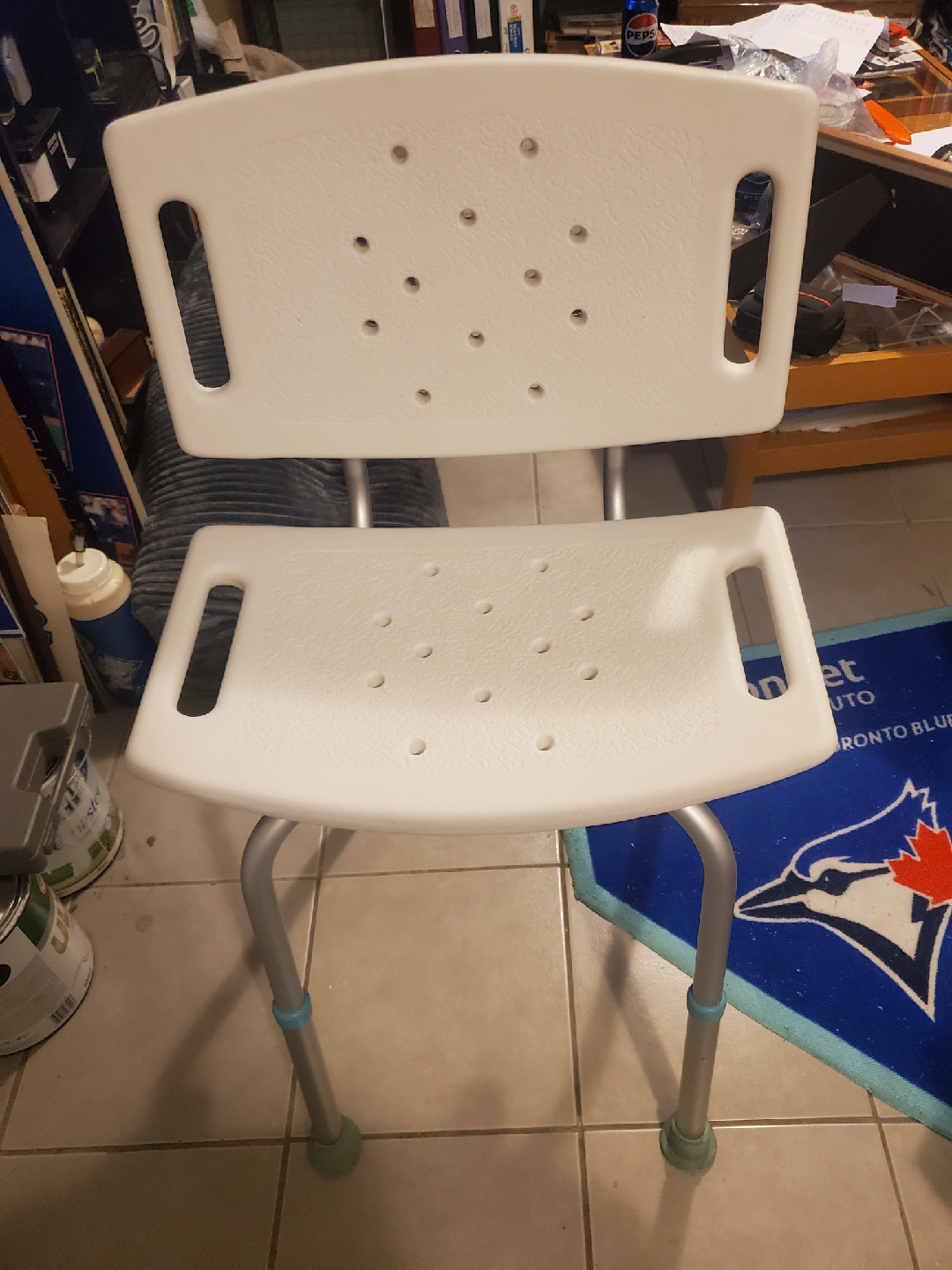 Adjustable Height Bath/Shower Chair with Backrest - photo 4