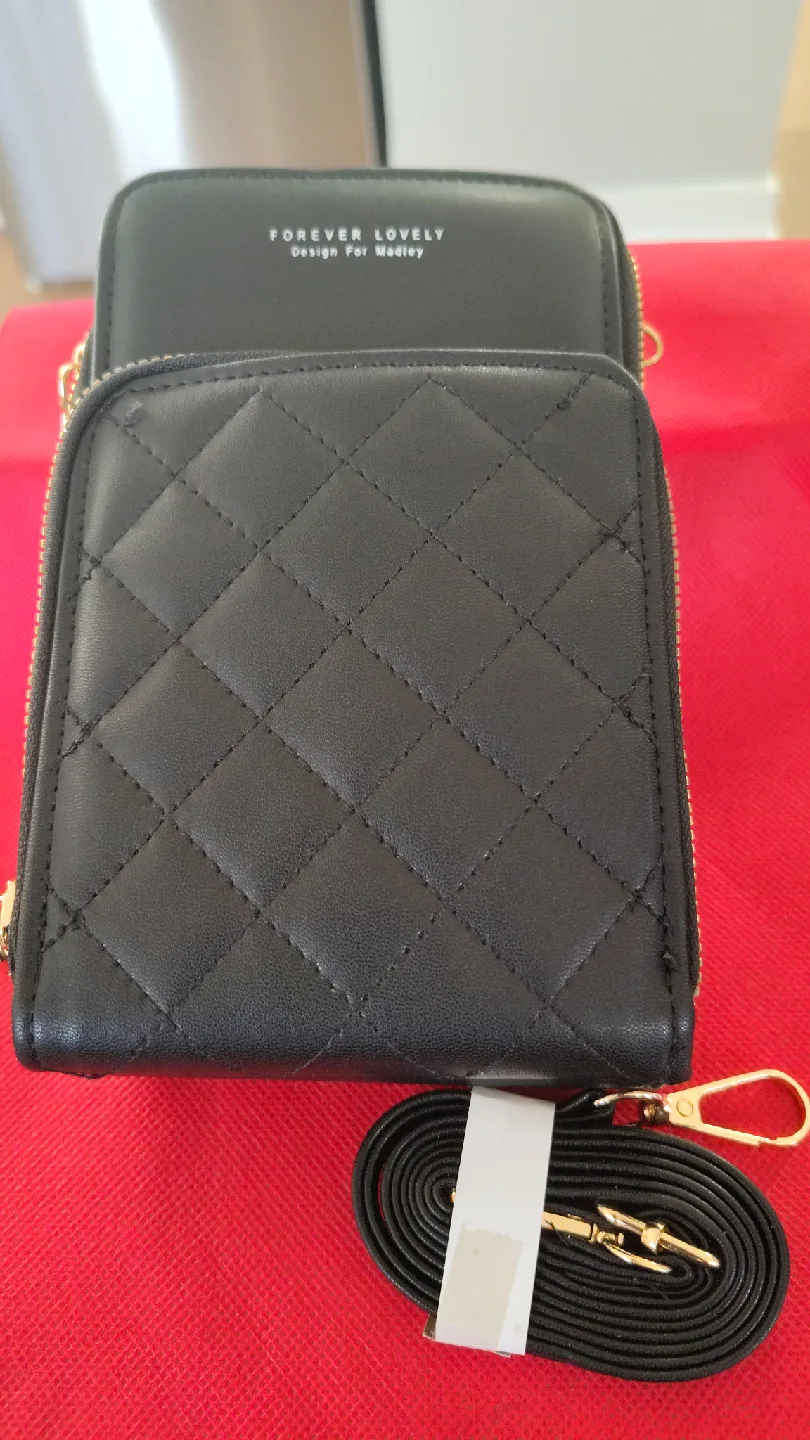 Forever Lovely Black Wallet Crossbody Bag thumbnail