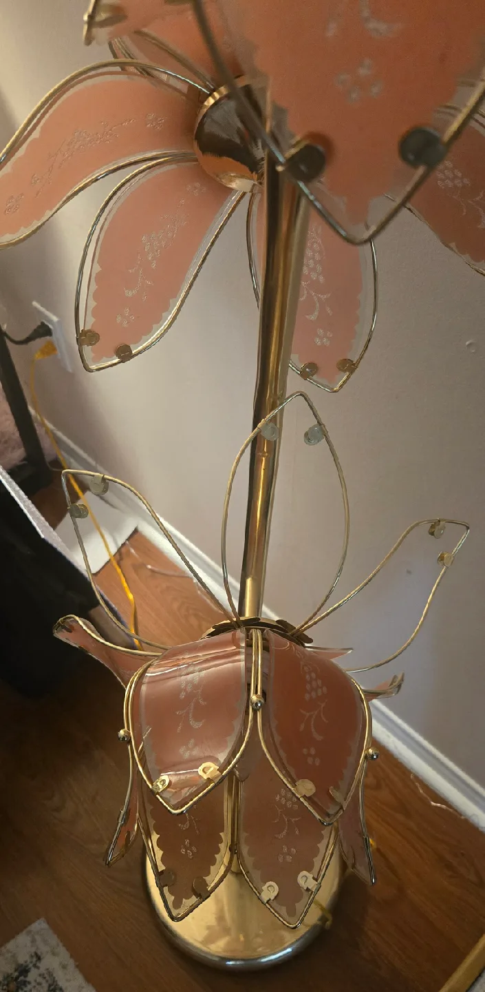 Vintage Lotus Floral Floor Lamp image indicator(7)