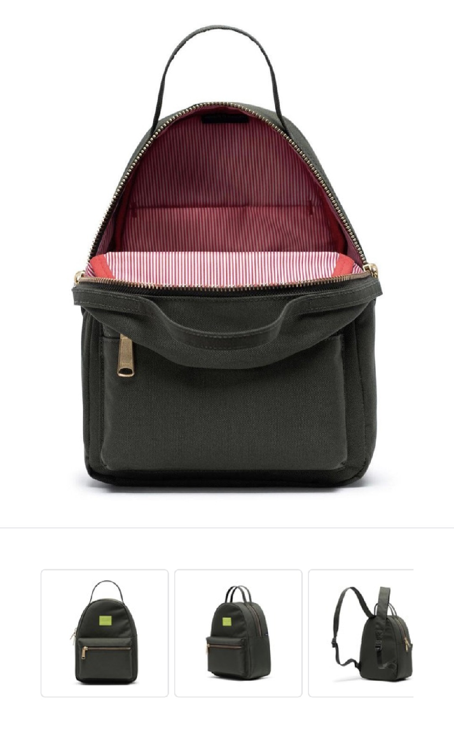 Herschel Olive Green Mini Backpack - photo 3